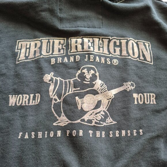 True Religion Buddha Zip Hoodie Black 3XL - Picture 7 of 14
